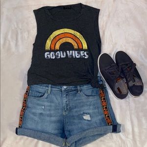 Slim Boyfriend Jean Shorts